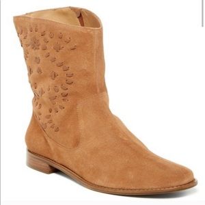 Jack Rodgers suede tan ankle boots